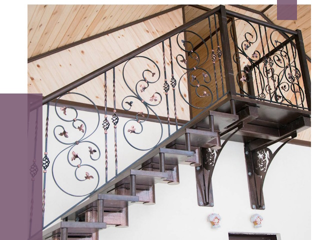 Кованые лестницы в Ставрополе от 80995 руб. под ключ