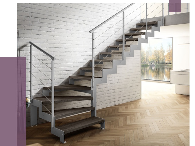 Г-образные лестницы под ключ в Ставрополе от 37642 руб. | ПРОЛЁТ-Ств