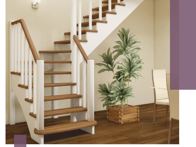 Г-образные лестницы под ключ в Ставрополе — изготовление и монтаж