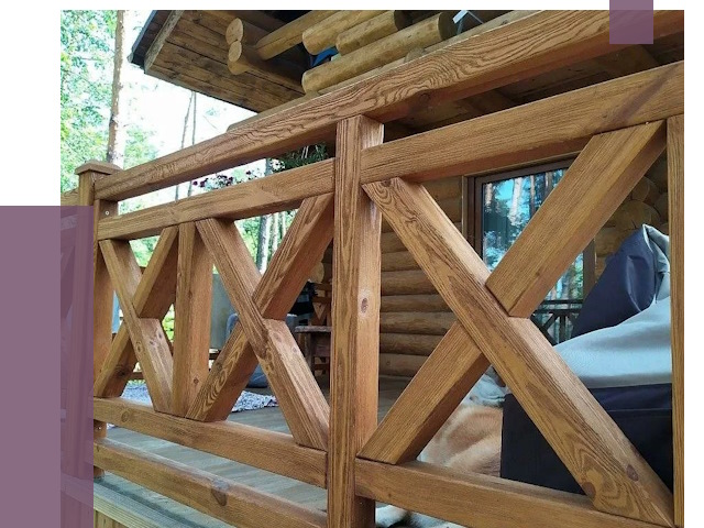 Деревянные перила под ключ в Ставрополе от 7788 руб. 