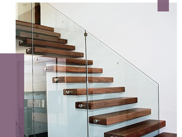 Стеклянные перила для лестницы в Ставрополе от 15057 руб.