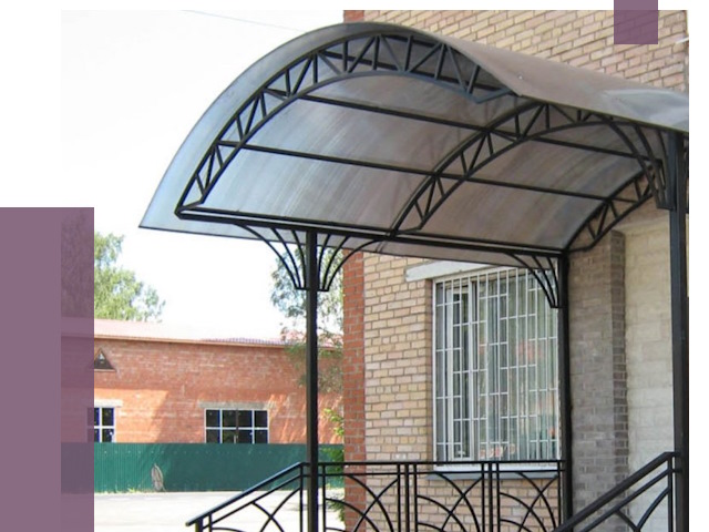 Металлические навесы и козырьки в Ставрополе от 12980 руб.