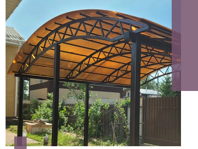 Изготовление навесов под ключ в Ставрополе из качественных материалов