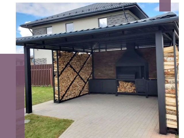 Навесы для барбекю в Ставрополе от 12928 руб. под ключ | ПРОЛЁТ-Ств