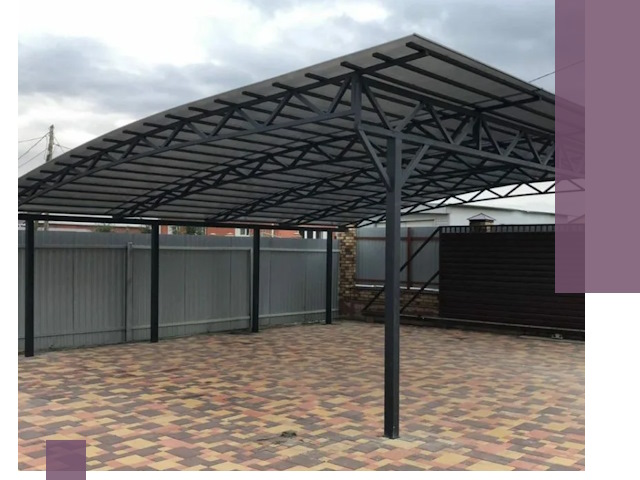 Металлические навесы под ключ в Ставрополе — изготовление и монтаж