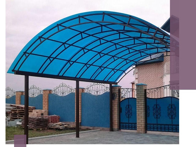 Арочные навесы под ключ в Ставрополе — изготовление и монтаж