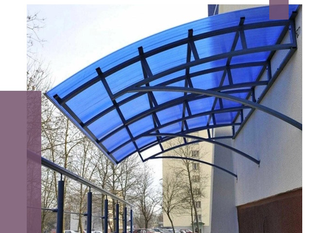 Козырьки из поликарбоната в Ставрополе от 4361 руб. под ключ | ПРОЛЁТ-Ств