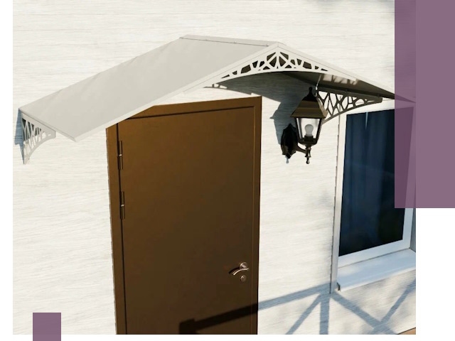 Металлические козырьки на входы и террасы в Ставрополе