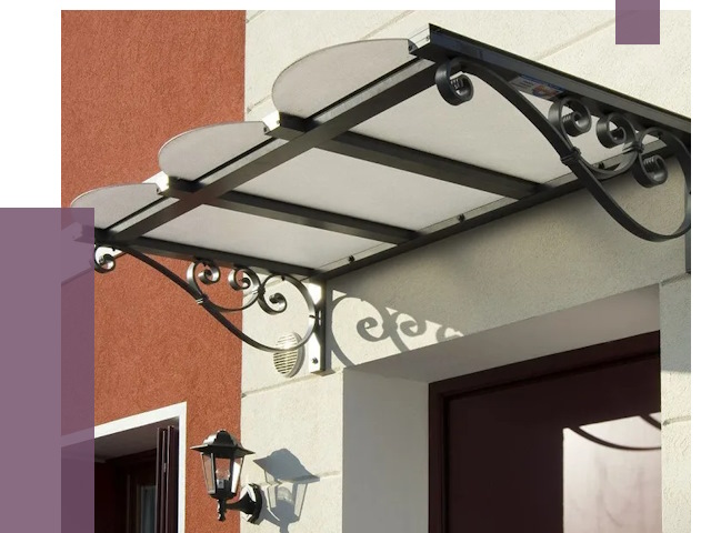 Односкатные козырьки в Ставрополе от 8515 руб.  | ПРОЛЁТ-Ств