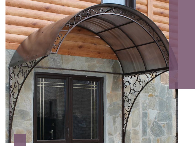 Арочные козырьки под ключ в Ставрополе: изготовление и монтаж